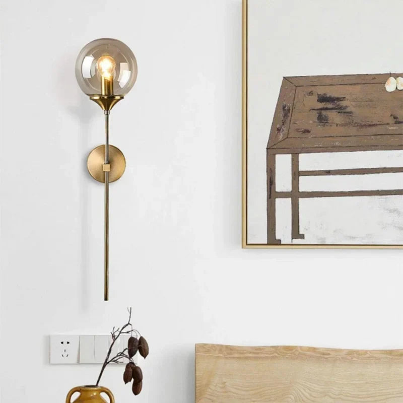 Amber-Glass-Modern-Long-Pole-Wall-Light