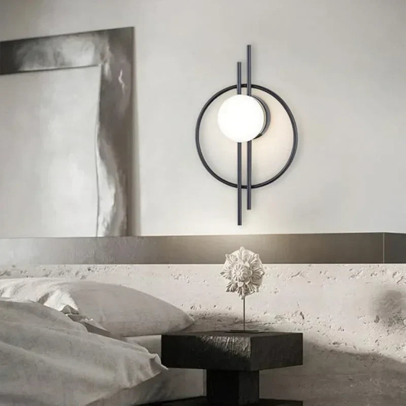 Black-Modern-Globe-Wall-Light