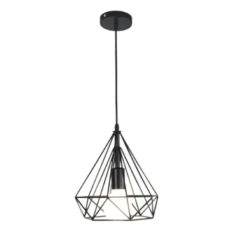 Black-diamond-shape-hanging-light