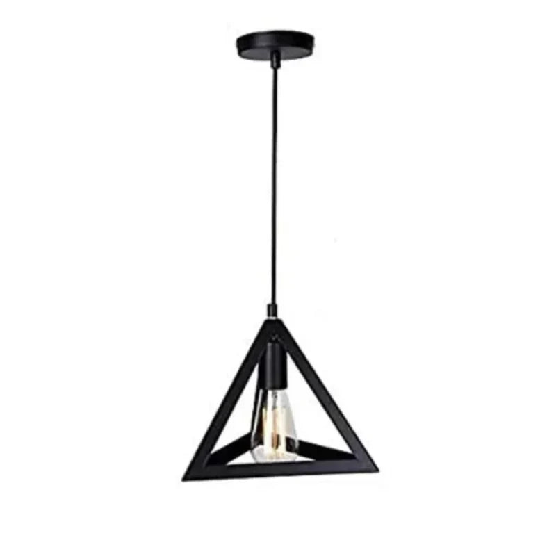 Black-triangle-hanging-light-with-bulb