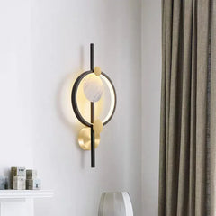 Decorative-modern-wall-lighting-with-marble-accent

