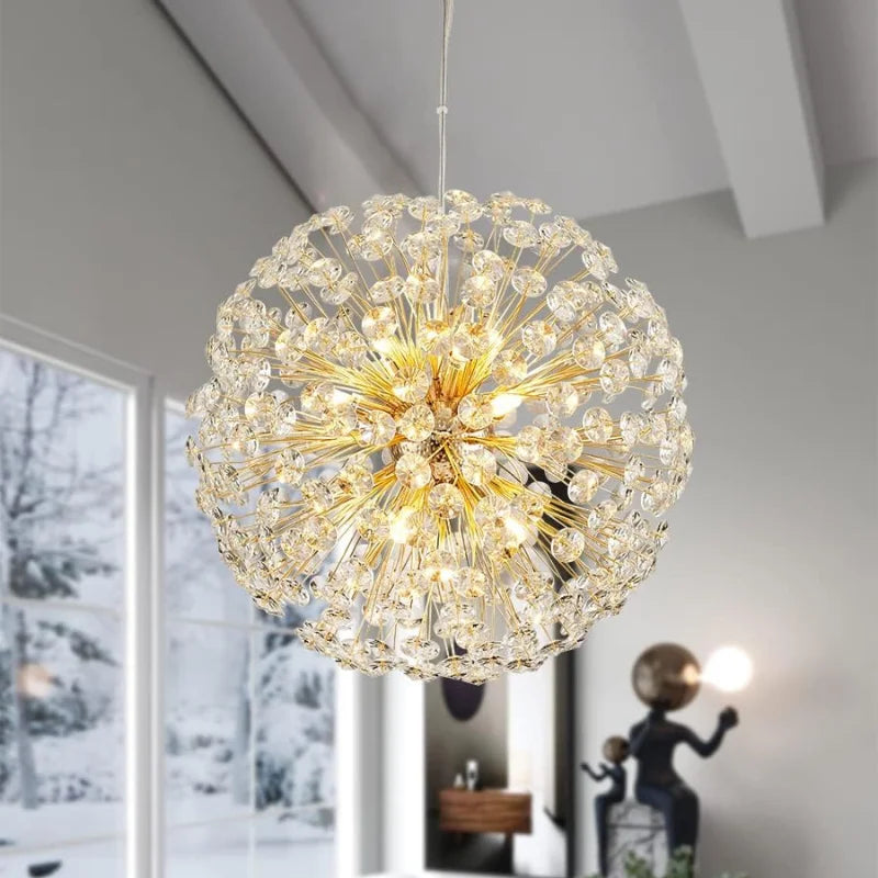 Firework-style-crystal-pendant-light