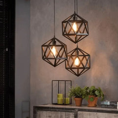 Geometric-hexagonal-hanging-light-with-triple-bulbs