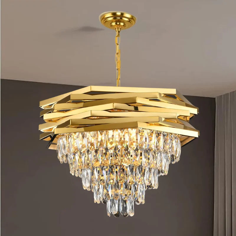 Luxury-gold-crystal-chandelier-with-modern-design
