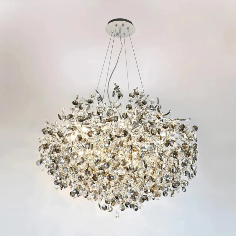Luxury-smoked-grey-crystal-chandelier