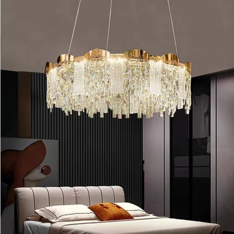 Modern-crystal-hanging-light-fixture