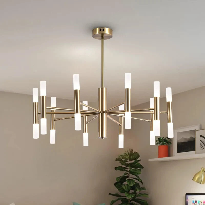 Modern-gold-chandelier-with-LED-lights
