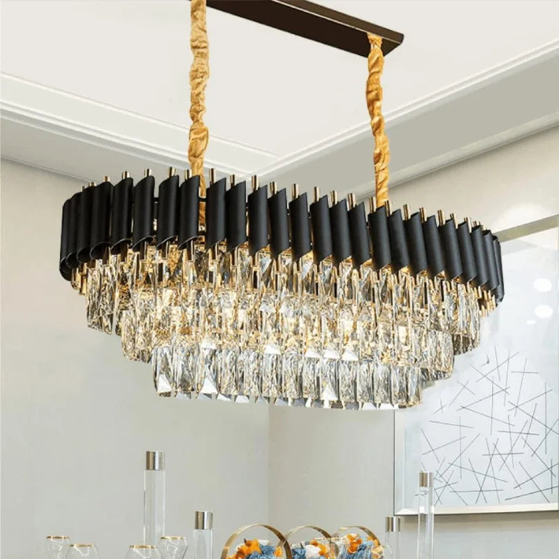 Oval-crystal-ceiling-chandelier