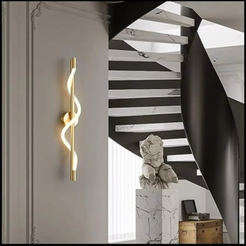 Spiral-LED-wall-light-in-modern-design

