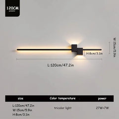 Modern led black Wall Sconce