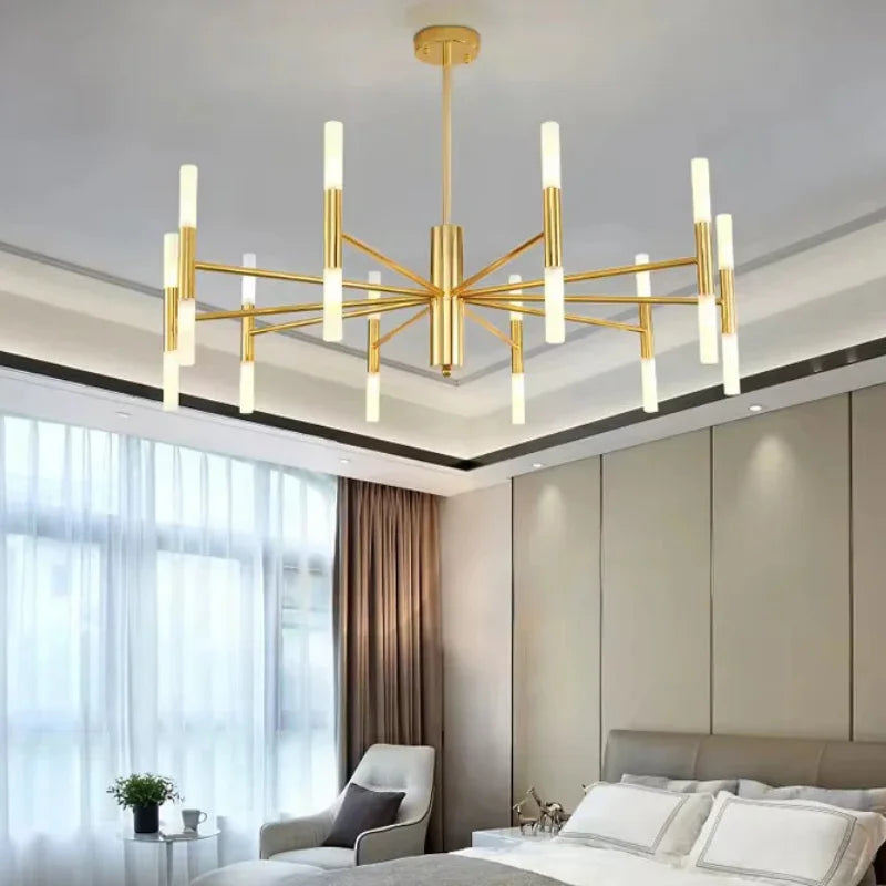 Modern Gold LED Chandelier