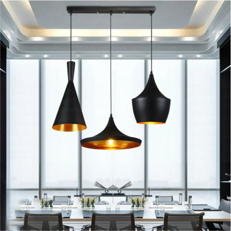 Vintage-vibe-ceiling-lamp-in-black-finish