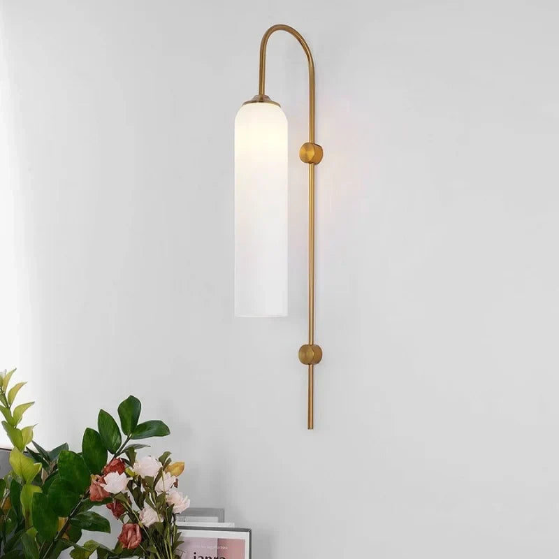 White-Elegant-Glass-Wall-Sconce-Lamp
